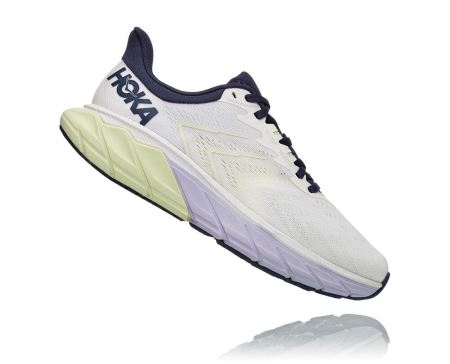 Hoka Arahi 5 Supportive - Adidasi Alergare Pe Drum Dama Blanc De Blanc / Outer Space | RO-9nqCdto